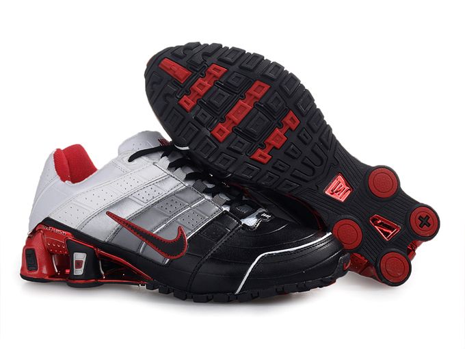 Mens Nike Shox Nz Shoes Black White Red Gray - Click Image to Close